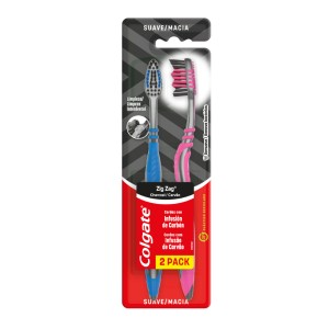 COLGATE CEPILLO ZICZAG CARBON 2x1